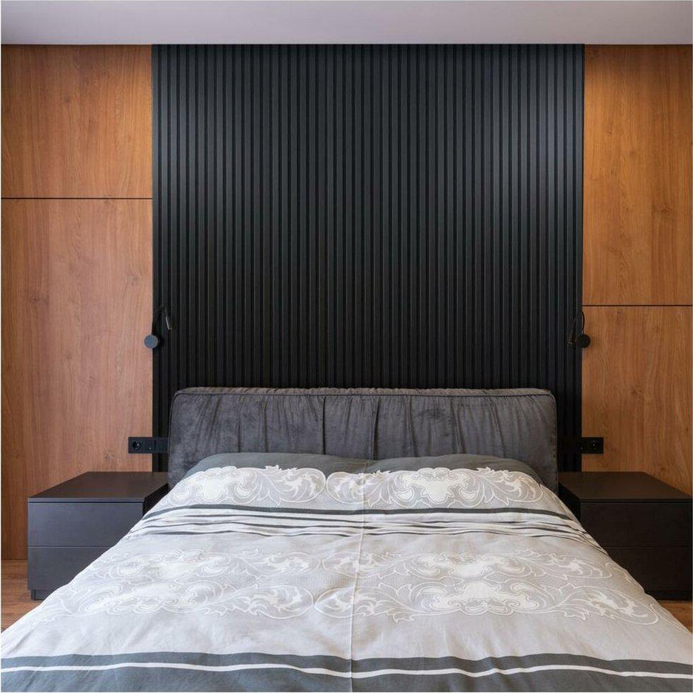 Acoustic Slats Panel - Black Matt - DecorMania.eu