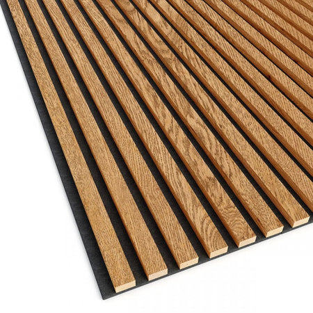 Acoustic Slats Panel - OAK Veneer - DecorMania.eu