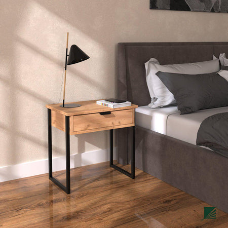 Bed Table LOFT Oak Black - DecorMania.eu