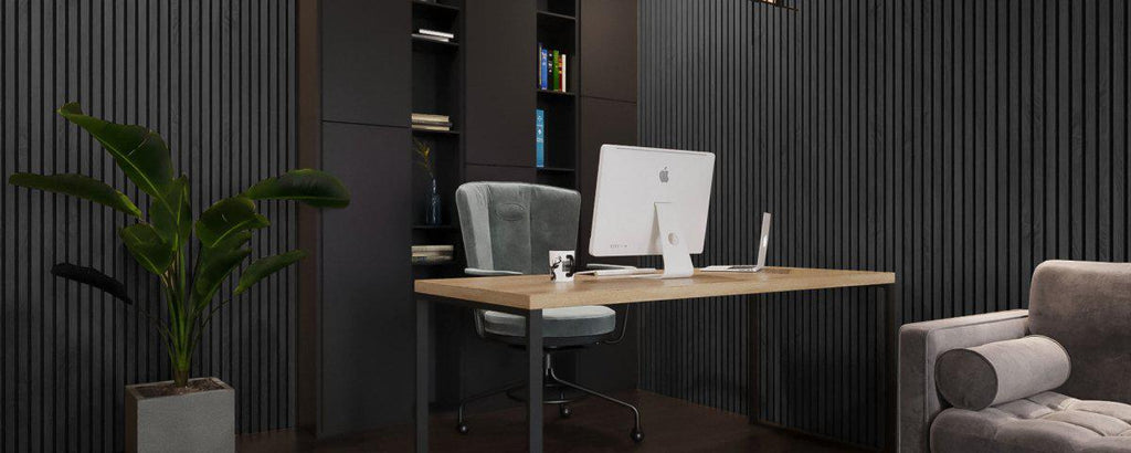 Charcoal Acoustic SlatsWall Panel 240 x 60 - DecorMania.eu