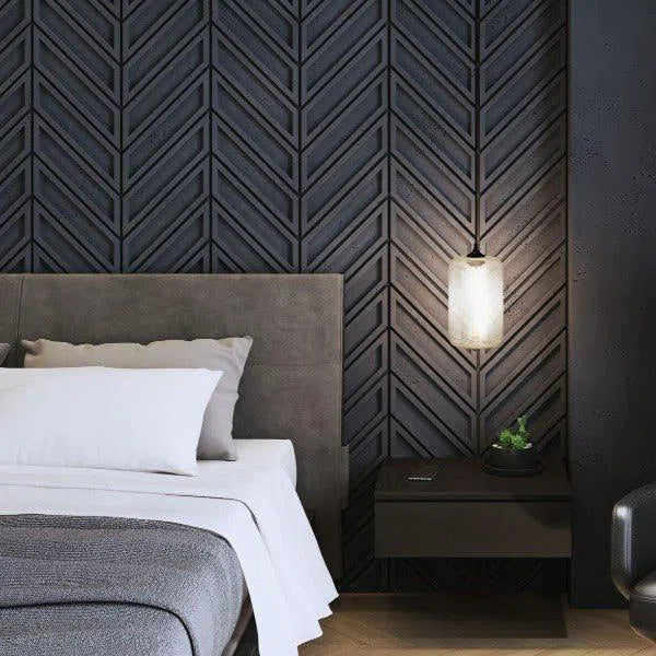 Concrete 3D Wall Panel HERRINGBONE BOLD - DecorMania.eu