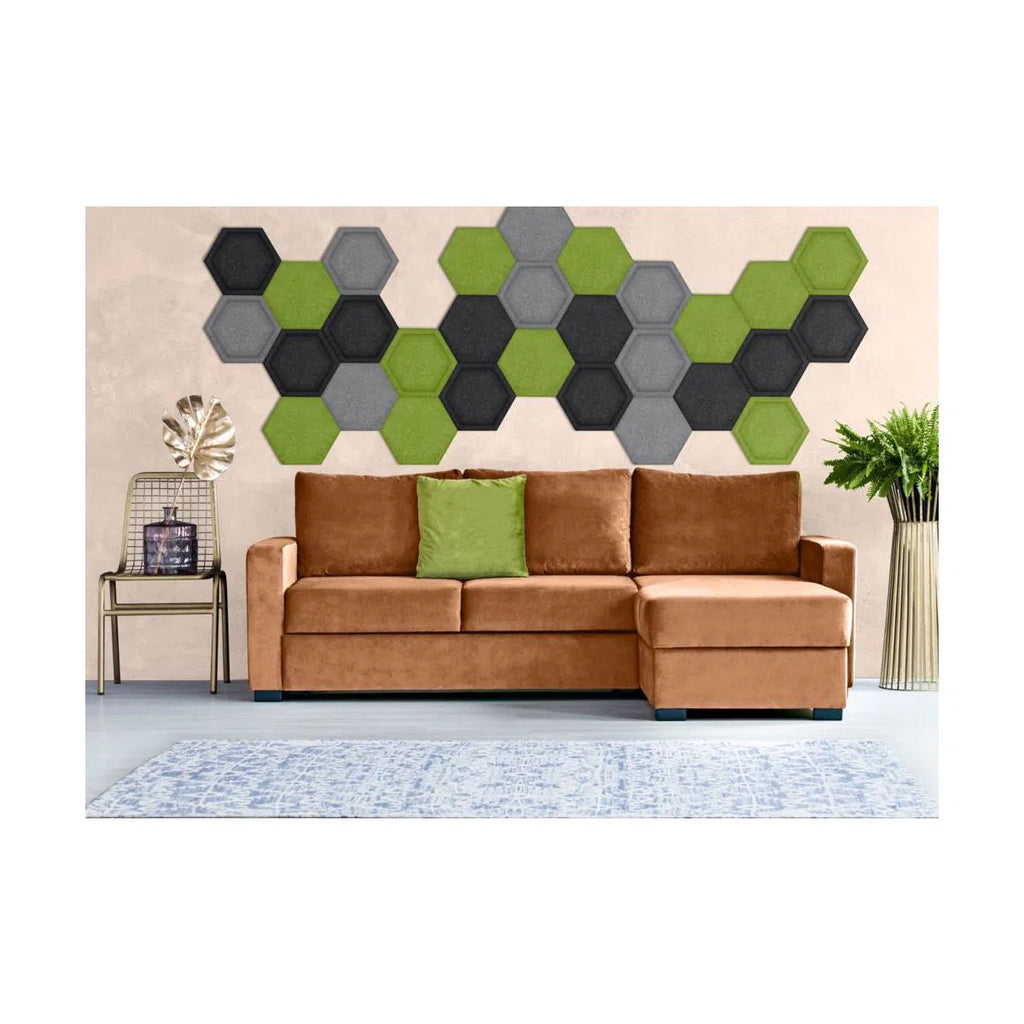 HEXA BOLD Felt Panel - GREY - DecorMania.eu