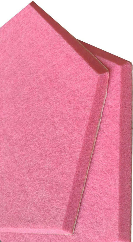 HEXA Felt 3D Panel - PINK 3pcs. - DecorMania.eu