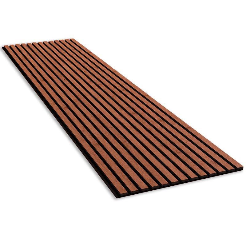 Mahogany Acoustic Slats Wall Panel 240 x 60 - DecorMania.eu